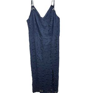 ENFOCUS STUDIO DRESS SIZE 18W BLUE EMBELLISHED LONG WOMEN DRESS. NWT